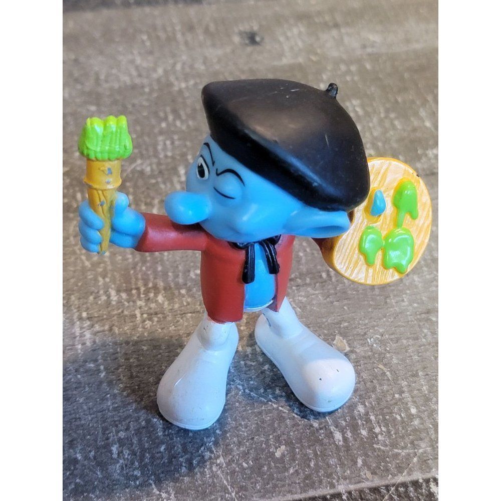 McDonald's 2011 painter Smurfs peyo toy figure
